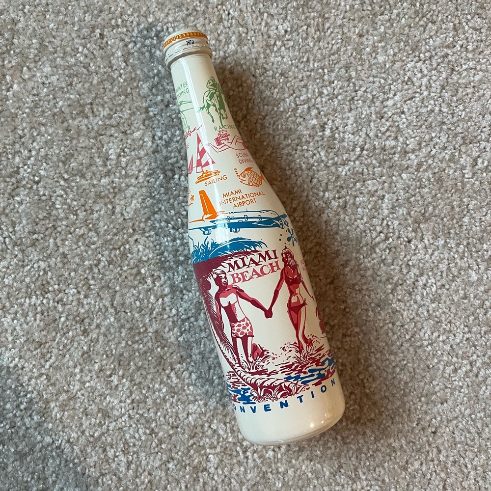 Vintage NSDA Convention 1973 Miami Beach Souvenir Empty Bottle
